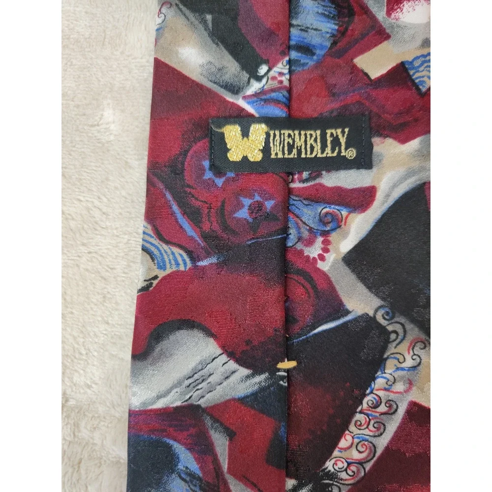 Vintage Wembley Tie Abstract Geometric Designer Polyester 4